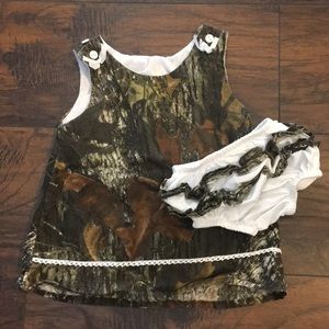 Baby camouflage Mossy Oak dress with bloomers